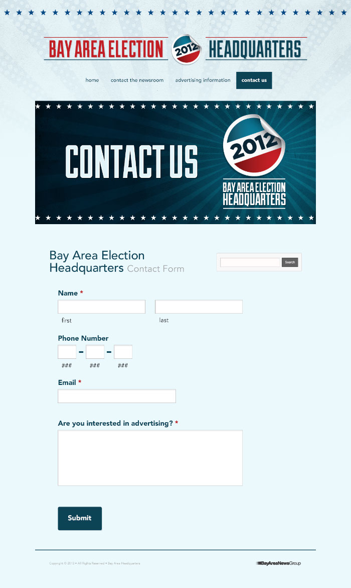 Bay Area Election HQ | section website